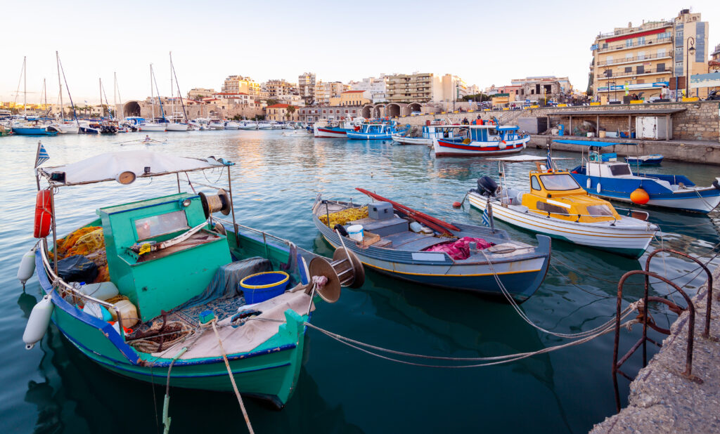 Boats and Harbour, Heraklion, Crete, Greece